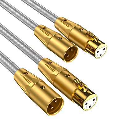 台湾纯银4N音频线镀金RCA插头