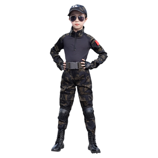 儿童迷彩服套装特种兵男童夏季短袖蛙服军训训练服夏令营透气吸汗