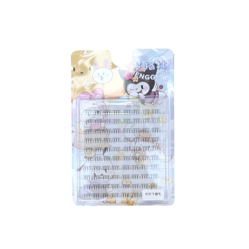 120朵漫画芭比小野猫下睫毛~懒人三部曲新手下假睫毛分段仿真睫毛