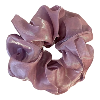 韩式超仙灰紫色纱大肠发圈头绳女