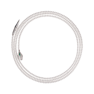 西大班灵蛇贺岁澳白珍珠澳母贝项链轻奢小众高级感长项链毛衣颈链