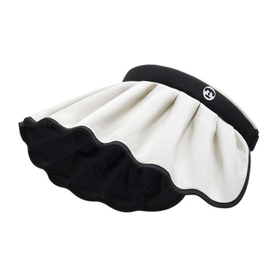 如山儿童百褶贝壳帽黑胶防晒帽