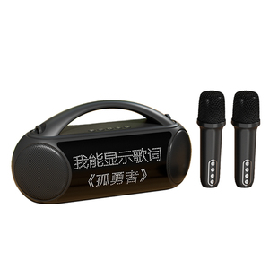 显示歌词话筒音响一体麦克风k歌家用家庭ktv户外唱歌无线蓝牙音箱