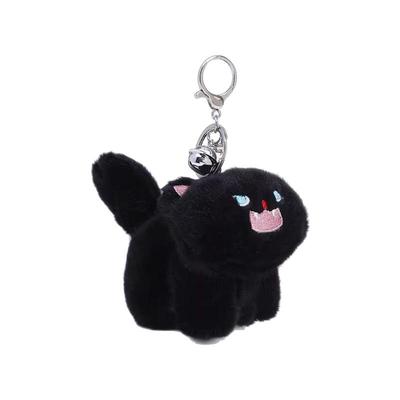 YUYI黑色炸毛小猫情侣书包包挂件
