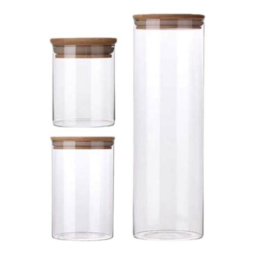 家用玻璃瓶带盖收纳密封罐食品级装茶叶罐储存罐杂粮盒储物小罐子