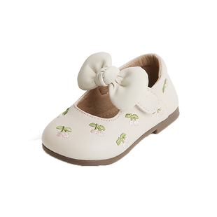 春秋季新款女宝宝鞋子0一1-2岁小童公主皮鞋婴儿鞋防滑软底学步鞋