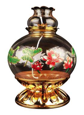 防风液体供佛玻璃酥油灯