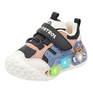 汪汪队立大功男童学步鞋2025春秋新款防滑软底宝宝灯鞋儿童运动鞋
