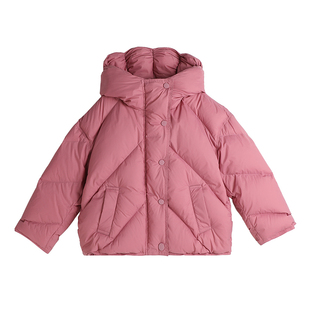 布丁哈鲁冬装女童2025冬季新款百搭儿童三防加厚连帽保暖羽绒服