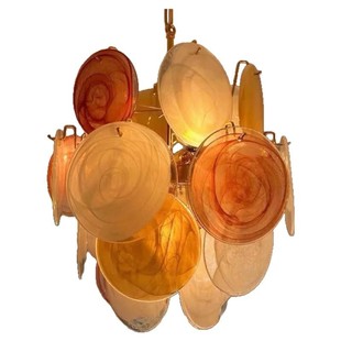 意大利murano中古风客厅卧室餐厅七彩法式复古穆拉诺手工玻璃吊灯