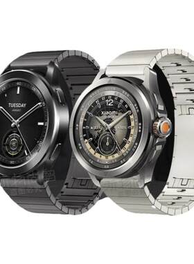 适用小米Watch5手表带S5金属S4Sport不锈钢保时捷腕表带S3运动S2智能s1pro男士color2华米Amazfit GTR4表链