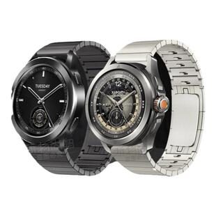 适用小米Watch5手表S4Sport手表带不锈钢保时捷表带S3运动S2智能s1pro男士color2华米Amazfit GTR4表链透气