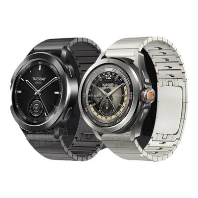 适用小米Watch5手表S4Sport手表带不锈钢保时捷表带S3运动S2智能s1pro男士color2华米Amazfit GTR4表链透气