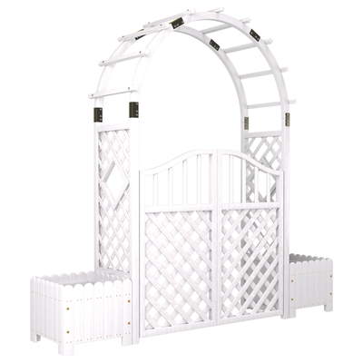 防腐木拱门花架花园拱形绿植网格