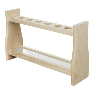 三爱思 木质比色管架K73 梨形分液漏斗三角漏斗架6孔12孔 放玻璃试管比色管10-100ml 物理化学生物实验室器材