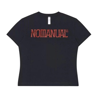 NOMANUAL TWO FACE LOGO T恤（女款）- 黑色 MUS韩国官网直邮进口