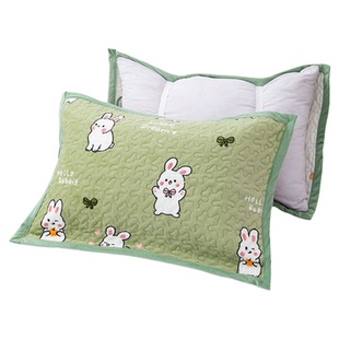 加厚牛奶绒枕巾一对装高颜值加大绑带式防滑枕头巾单人成人可爱