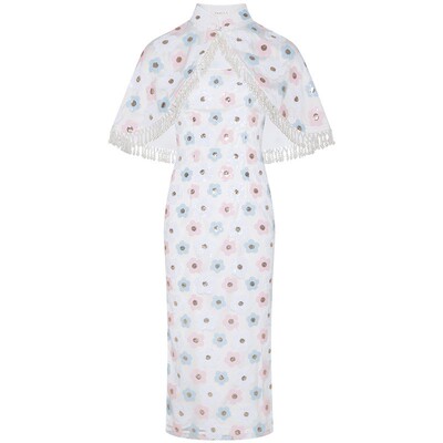 高级感披肩旗袍裙吊带绝美