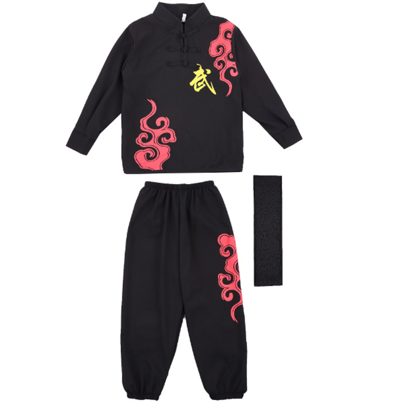 儿童武术练功服中国长袖太极表演