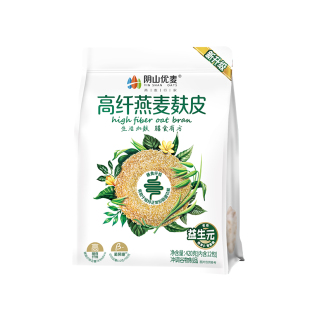 阴山优麦高纤燕麦麸皮420g独立小袋装不加蔗糖饱腹代早餐轻食健身