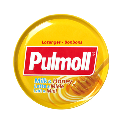【冠军推荐】德国进口pulmoll飚摩润喉糖蜂蜜牛奶味润喉糖75g