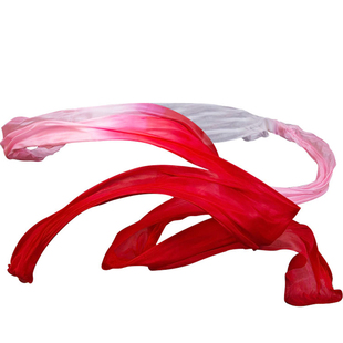 跳舞彩绸敦煌长绸渐变色化生童子见飞天真丝飞舞彩带可定制