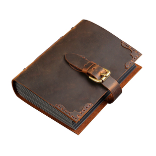 一本时光复古真皮相册定制diy老照片家庭大容量创意影集纪念5/6寸