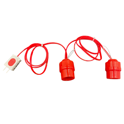 新年大红色一拖二灯头线灯笼线电源线走马灯一拖二阳台延长线灯笼