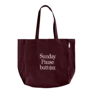 Moreover周日暂停键托特包大容量帆布包手提包女单肩包简约时尚