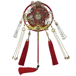 惜花芷同款团扇结婚新娘diy材料包喜扇中式婚礼秀禾古风汉服成品