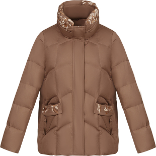 雪中飞中式国风妈妈羽绒服女短款大码中老年人喜婆婆洋气冬装外套