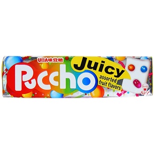 日本进口悠哈普超水果软糖条装UHA夹心黑糖珍珠奶茶味觉糖橡皮糖