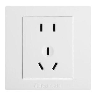 飞雕经典雅白色开关插座工程家用三开单控开关面板16A单双控开关