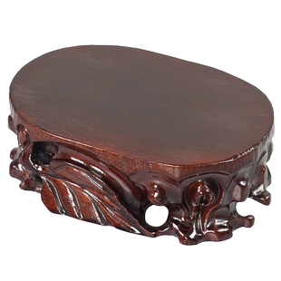 实木根雕刻奇石底座圆形花瓶盆景佛像工艺品挖槽摆件玉石原木托架