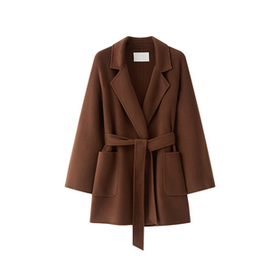 TEASEL「温柔织意」14.5微米宽松浴袍短款慵懒风轻暖纯羊绒大衣