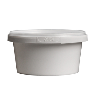 加厚防漏汤一次性碗500ml糖水打包盒圆形甜品烤梨专用碗锁扣加厚