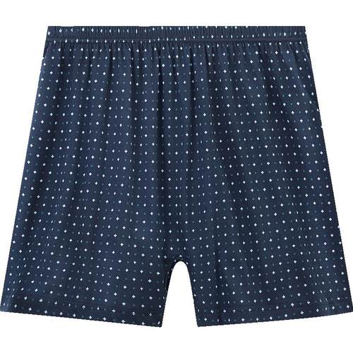 三枪内裤男纯棉宽松透气平角裤男加大码印花男士内裤中腰内裤男生