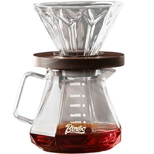 Bincoo咖啡壶手冲咖啡滤杯玻璃分享壶套装美式V60冲煮咖啡过滤器