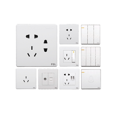 佛山照明86型插座阻燃安全保护门