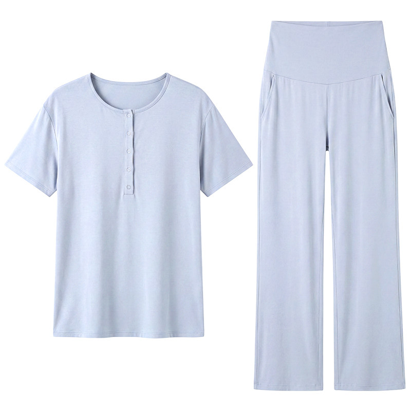 momjane月子服孕妇哺乳睡衣短袖