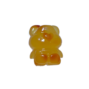 天然蜜蜡小熊雕刻件琥珀波罗的海原石原矿金珀手串手链黄色玉石女