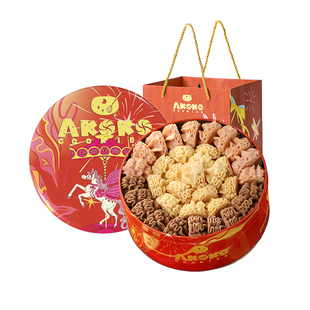 【直播推荐】AKOKO小花黄油曲奇饼干560g新年礼物马年货礼盒甜品