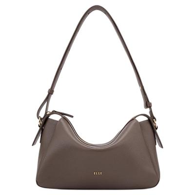 新年礼物ELLE女包真皮枕头包通勤斜挎包简约女士牛皮腋下单肩包