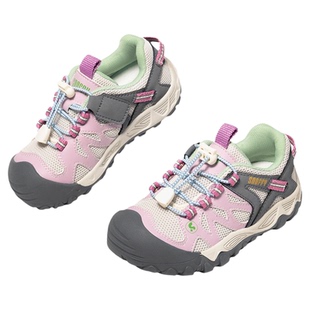 斯纳菲女童运动鞋春季新款儿童登山鞋小学生网面透气防滑户外凉鞋