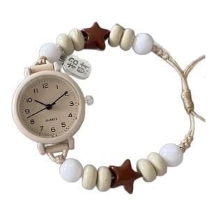 刘浩存同款多巴胺高颜值2025新款DIY原创小众设计手链女生看时间