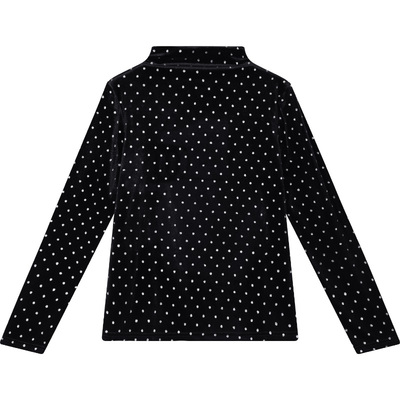 半高领波点打底衫女2025新款