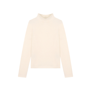 Amybaby女童上衣冬季2025新款纯色半高领显瘦棉感舒适日常打底衫