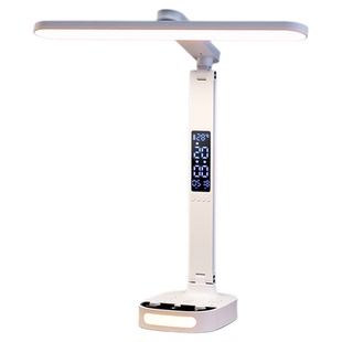 国AA级护眼台灯学习专用儿童写作业大学生宿舍充插电款带时钟显示