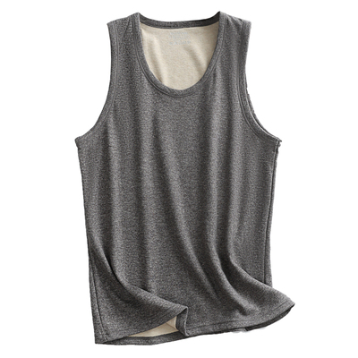 含羊毛蚕丝保暖背心男士