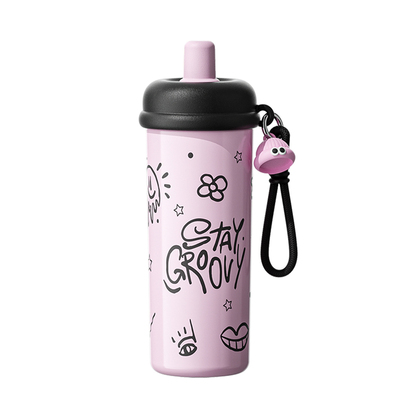 大容量陶瓷内胆吸管保温杯